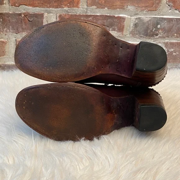 Denver Brown Studded Lady Gabriel Ankle Boots, Size 7.5 - Picture 13 of 17